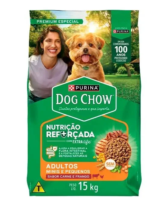 Dog Chow Mini ou Médio 15kg